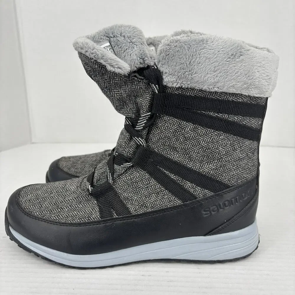 Salomon Boots Womens Size 8 Heika CS Waterproof Lace Up‎ Snow Winter Insulated
